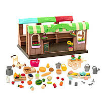 Ігровий набір Li’l Woodzeez WZ6630 — фермерський ринок, продуктовий прилавок з аксесуарами, фото 2