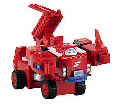 Конструктор-трансформер Super Wings — Small Blocks 2-in-1 Buildable Transforming Vehicle Jett, Джетт (EU385005), фото 3
