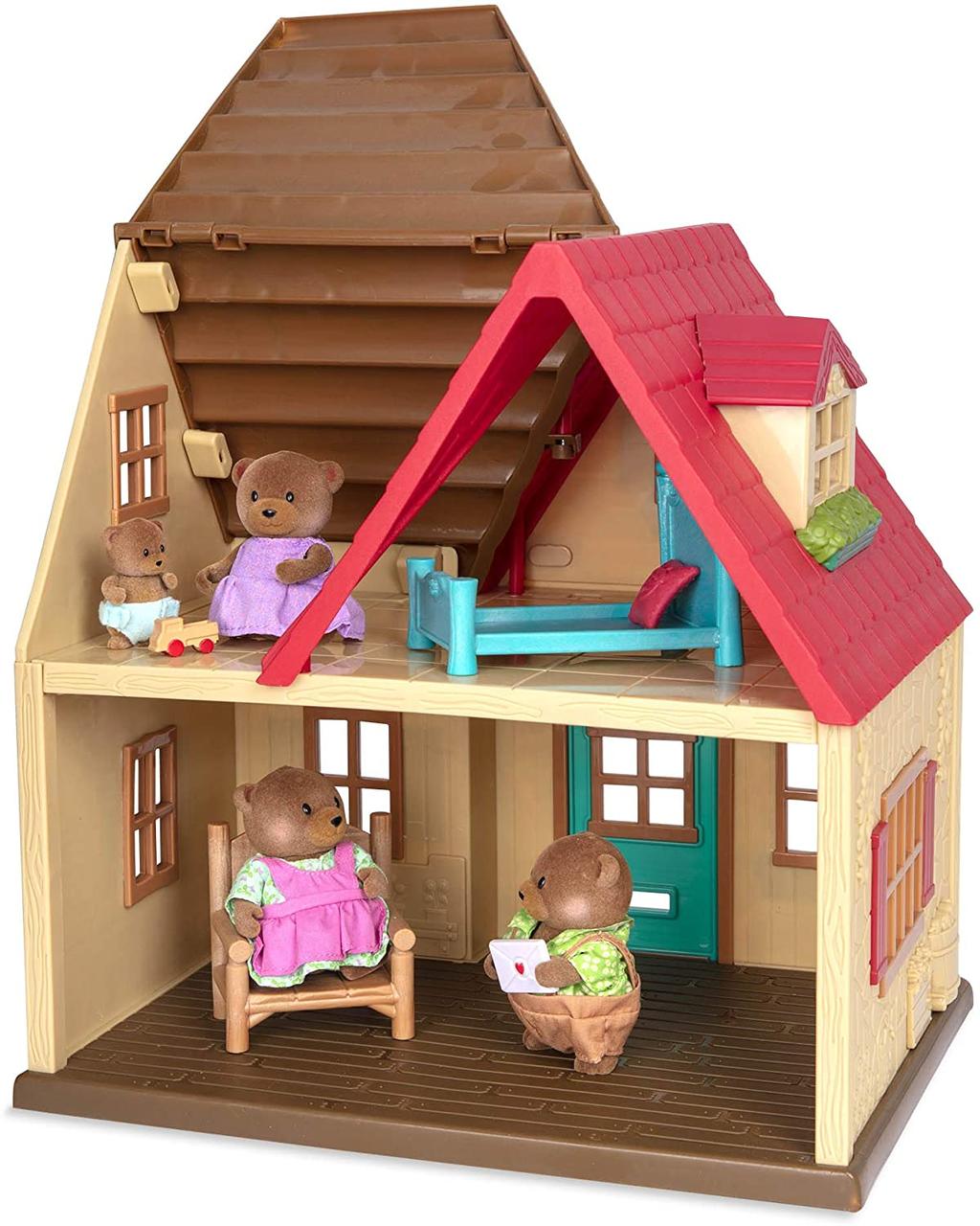 Ігровий набір Li’l Woodzeez WZ6624Z — заміський будинок, двоповерховий котедж із меблями