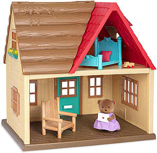 Ігровий набір Li’l Woodzeez WZ6624Z — заміський будинок, двоповерховий котедж із меблями, фото 2