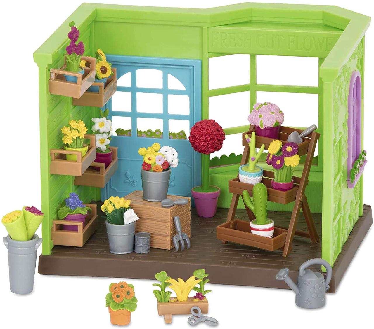 Ігровий набір Li’l Woodzeez WZ6621Z — квітковий магазин, прилавок із букетами та аксесуарами