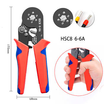 Обтискні кліщі кабельних наконечників 0,25 - 6мм (Кримпер HSC 8 6-6)