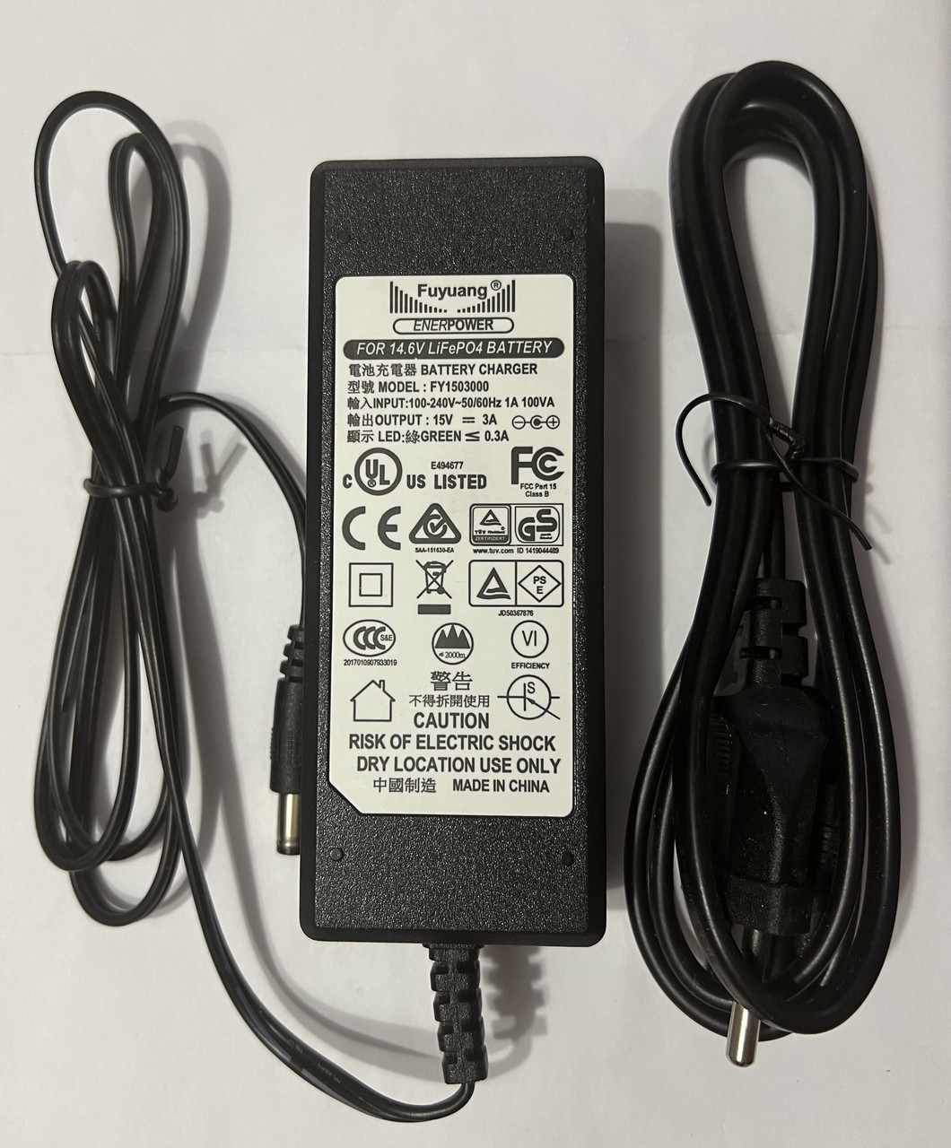 Зарядний пристрій Fuyuang 4S IFR LiFePO4 14.6 V для акумулятора 12 V 3 А роз'єм