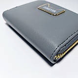 Гаманець маленький на блискавці сірий із декором кот 09, фото 3