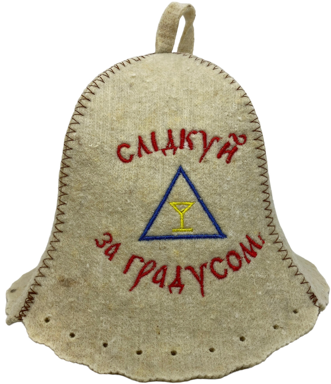 Шапка для бані та сауни з вовни Слідкуй за градусом