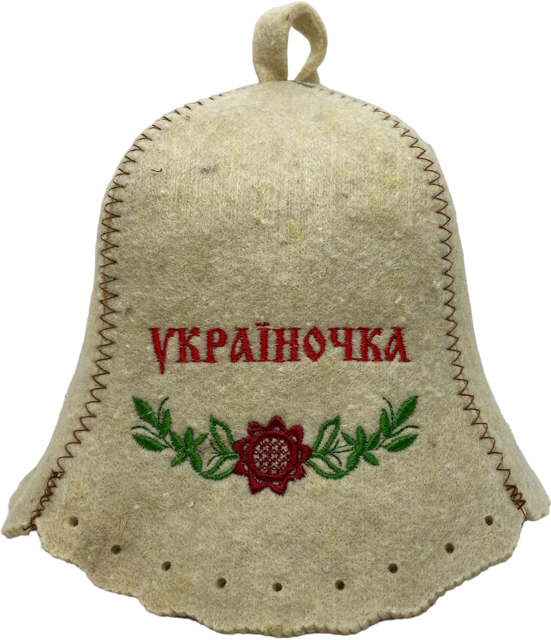 Шапка для бані та сауни з вовни Україночка