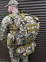 Военно-тактический рюкзак Molle Assault 55 L+ 3 органайзера, спинка с массажером