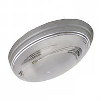 Настенно-потолочный светильник пластиковый (цоколь Е27, IP20, серебряный) Овал Нинова