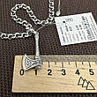 Срібний комплект Сокира Перуна підвіска з ланцюжком кулон і ланцюг на шию срібло 925 проби, фото 6