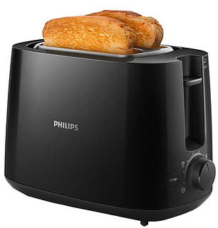 Тостер Philips Daily Collection, 830Вт, пластик, кришка від пилу, чорний, фото 1