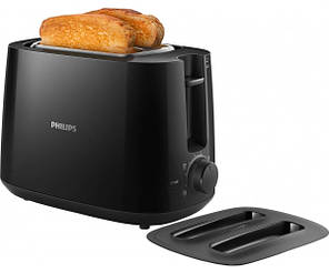 Тостер Philips Daily Collection, 830Вт, пластик, кришка від пилу, чорний, фото 3