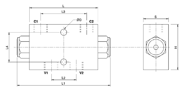 размеры клапана VBPDE 1/2"A