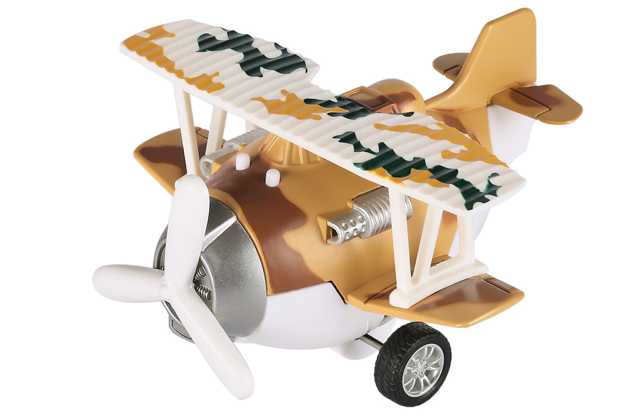 Літак металевий інерційний Same Toy Aircraft світло, музика, коричневий