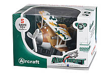 Літак металевий інерційний Same Toy Aircraft світло, музика, коричневий, фото 5