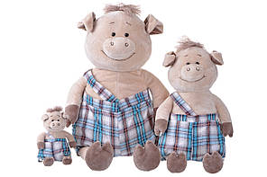 М’яка іграшка Same Toy Свинка в комбінезоні — плюшевий поросятко 45 см, фото 4