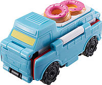 Машинка-трансформер Flip Cars 2 в 1 Городской транспорт, Автомобиль с десертами и Автомобиль с хот догами