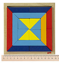 Пазл дерев'яний goki Світ форм-трикутники, фото 5