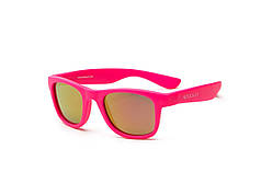 Дитячі сонцезахисні окуляри KOOLSUN WAVE розмір 3-10 років неоново-рожеві