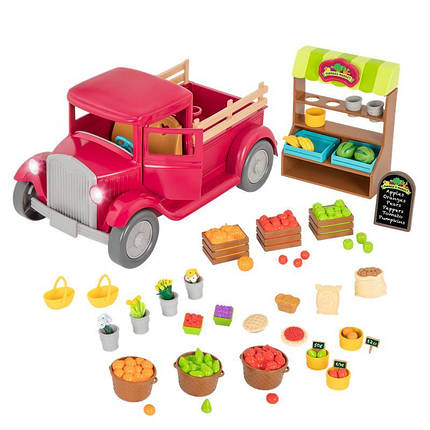 Транспорт Li’l Woodzeez Машина фермера — ігровий набір для звірят, пластик, рухомі колеса, фото 1