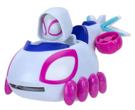 Машинка Spidey Little Vehicle Disc Dashers Ghost Spider — колекційна іграшка-транспорт із запуском дисків, фото 1