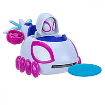 Машинка Spidey Little Vehicle Disc Dashers Ghost Spider — колекційна іграшка-транспорт із запуском дисків, фото 3