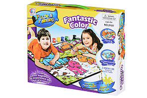 Пазл-розмальовка Same Toy Динозаври 12ел., фото 1