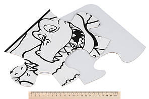 Пазл-розмальовка Same Toy Динозаври 12ел., фото 4