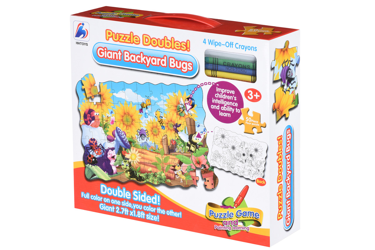 Пазл-розмальовка Same Toy Жуки на задньому дворі 50ел.