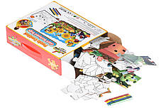 Пазл-розмальовка Same Toy Жуки на задньому дворі 50ел., фото 2