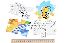 Пазл-розмальовка Same Toy Жуки на задньому дворі 50ел., фото 5