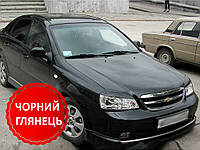 Реснички на фары Chevrolet Lacetti Седан Широкие / Шевроле Лачетти (черный глянец)