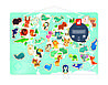 Магнітний набір Janod Карта світу з тваринами, фото 6