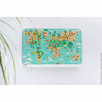 Магнітна карта світу Janod Планісфера динозаврів — англійська мова, 50 магнітів, фото 2