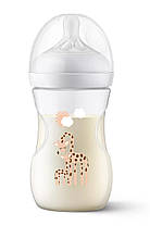 Бутилочка Philips Avent Natural — 260 мл, “Природний Потік”, Жираф, силіконова соска, фото 3