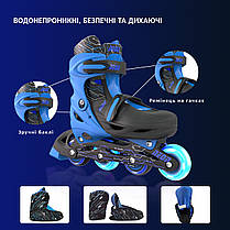 Роликові ковзани Neon Сombo, розмір 34-37, синій, фото 6