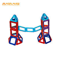 Конструктор Magplayer — магнітний набір у боксі, 88 елементів, великий комплект, MPT-88, фото 5