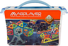 Конструктор Magplayer магнітний набір бокс 48 ел.