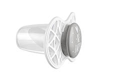 Пустушка Nuvita 7084 Air55 Cool ортодонтична 6m+ "BE HAPPY" сіра, фото 2