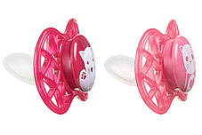 Пустушка Nuvita 7086 Air55 Explorer ортодонтична 6m+ (кіт, панда) 2шт, фото 2