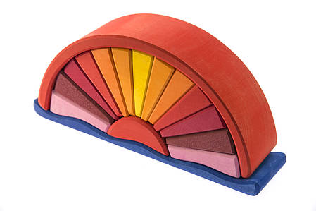 Конструктор nic — дерев’яний набір «Світанок червоний», розвивальний для дітей, фото 1