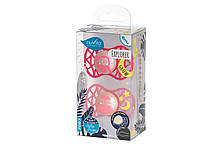 Пустушка Nuvita 7087 Air55 Explorer симетрична 6m+, світиться у темряві (мавпа, сова) 2шт, фото 5