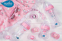 Пустушка Nuvita 7084 Air55 Cool ортодонтична 6m+ "бант" світиться у темряві рожевого кольору, фото 5
