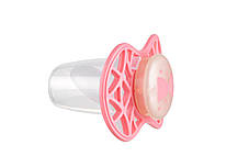 Пустушка Nuvita 7084 Air55 Cool ортодонтична 6m+ "бант" світиться у темряві рожевого кольору, фото 3