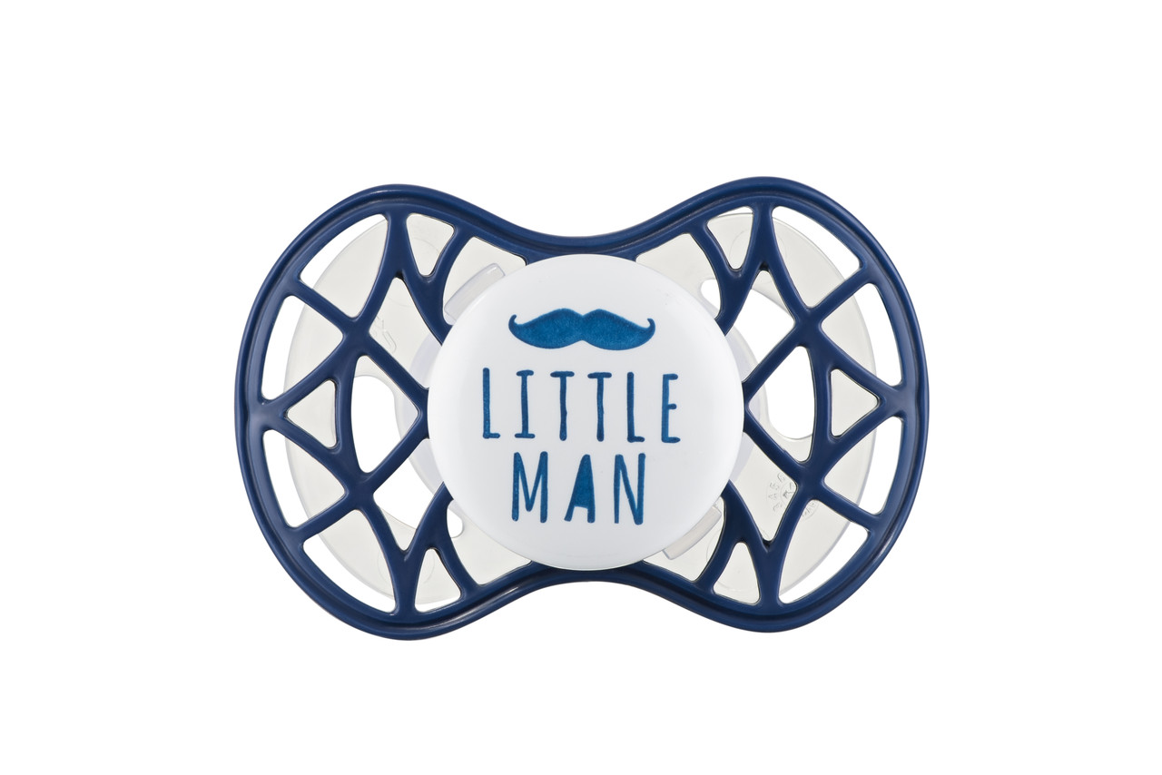 Пустушка Nuvita 7084 Air55 Cool ортодонтична 6m+ "LITTLE MAN" темно-синя