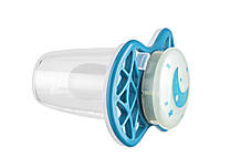 Пустушка Nuvita 7065 Air55 Cool симетрична 0m+ "місяць" світиться у темряві бірюзова, фото 2