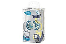 Пустушка Nuvita 7065 Air55 Cool симетрична 0m+ "місяць" світиться у темряві бірюзова, фото 5