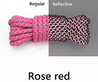 Шнурки светоотражающие 100 см рефлективные светящиеся круглые 3М фликеры 9 - Темно-рожеві