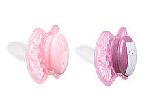 Пустушка Nuvita 7066 Air55 Explorer ортодонтична 0m+ (заєць, ведмідь) 2шт, фото 3