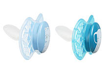 Пустушка Nuvita 7066 Air55 Explorer ортодонтична 0m+ (тигр, слон) 2шт, фото 2