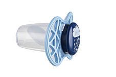 Пустушка Nuvita 7084 Air55 Cool ортодонтична 6m+ "LOVE" блакитно-синя, фото 2